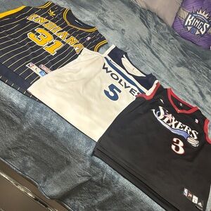 Bundle of 3 nba jerseys Reggie Miller Anthony Edwards Allen Iverson